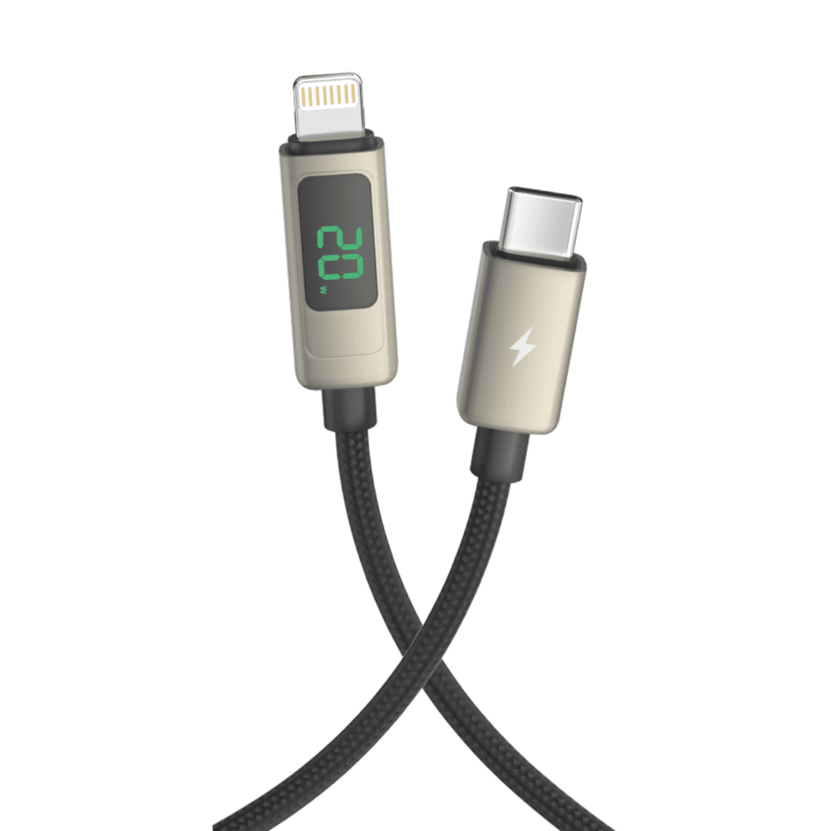 Display Fast Charging USB C to Lightning Cable | Heat-Resistant & 9.5V Output | VD-DCJ04 - Image 1