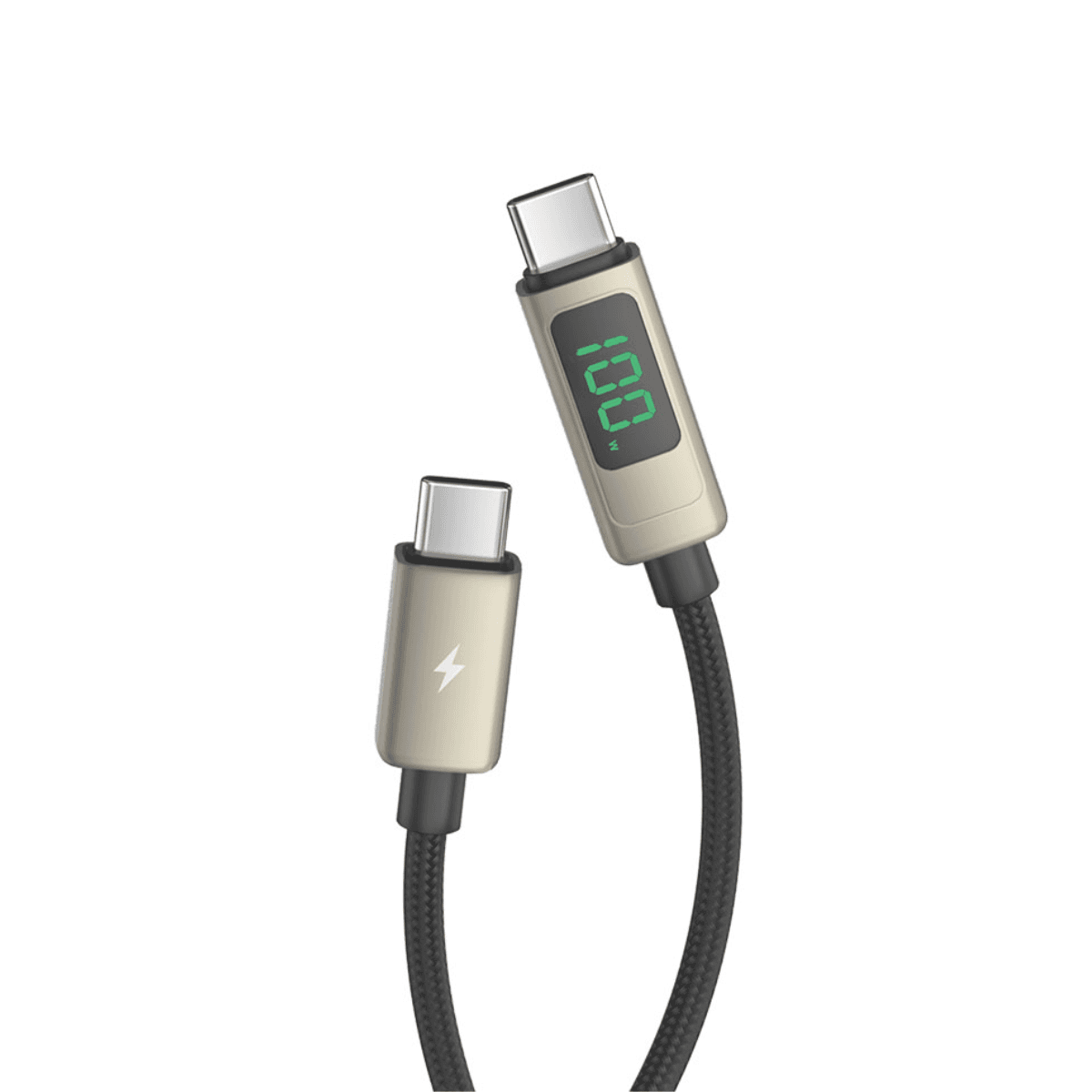 PD 100W Display USB-C to USB-C Fast Charging & Data Sync Cable – Heat-Resistant, Durable, and High-Performance | VD-DCJ05 - Image 1