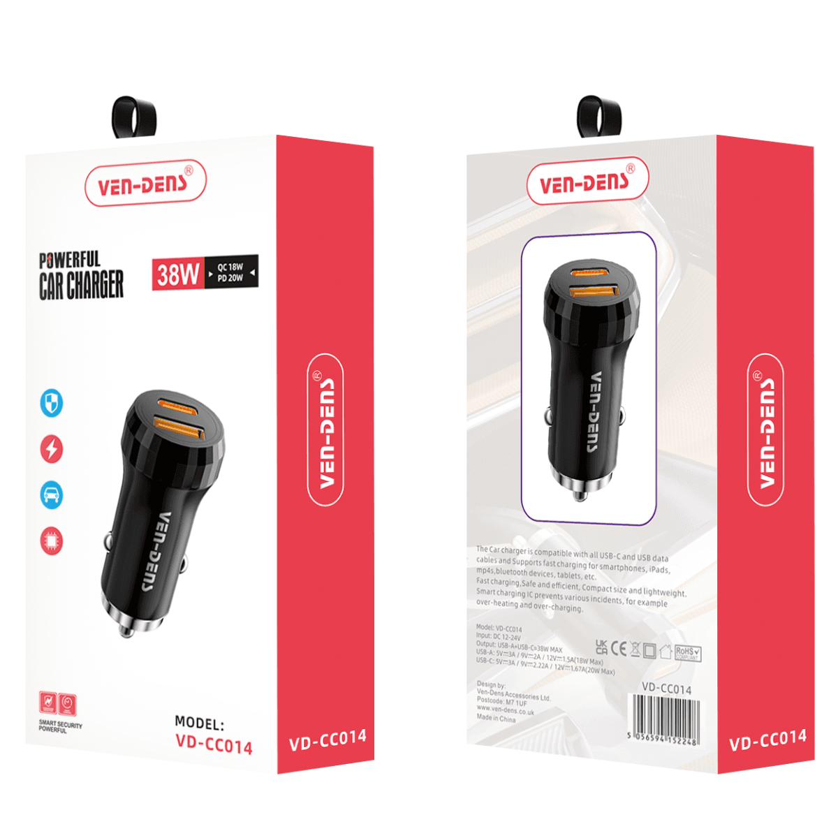 38W Dual Port Powerful Car Charger – High-Efficiency, Safe, and Versatile | VD-CC014 - Image 2