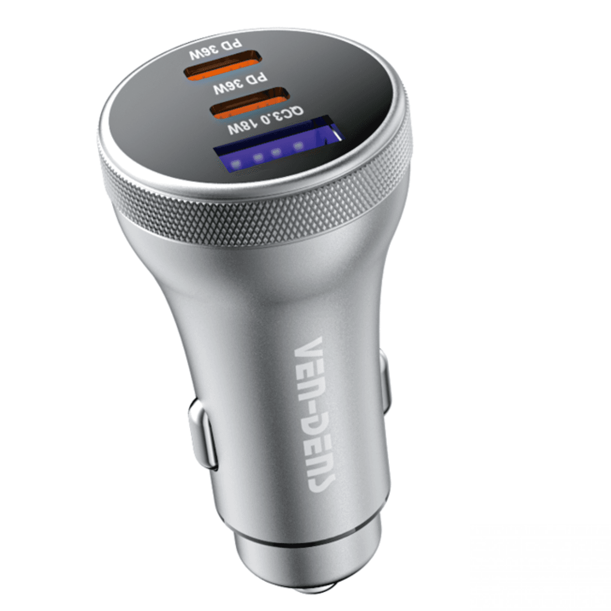 3-Port 90W Powerful Car Charger – High-Efficiency, Safe, and Versatile | VD-CC012 - Image 1