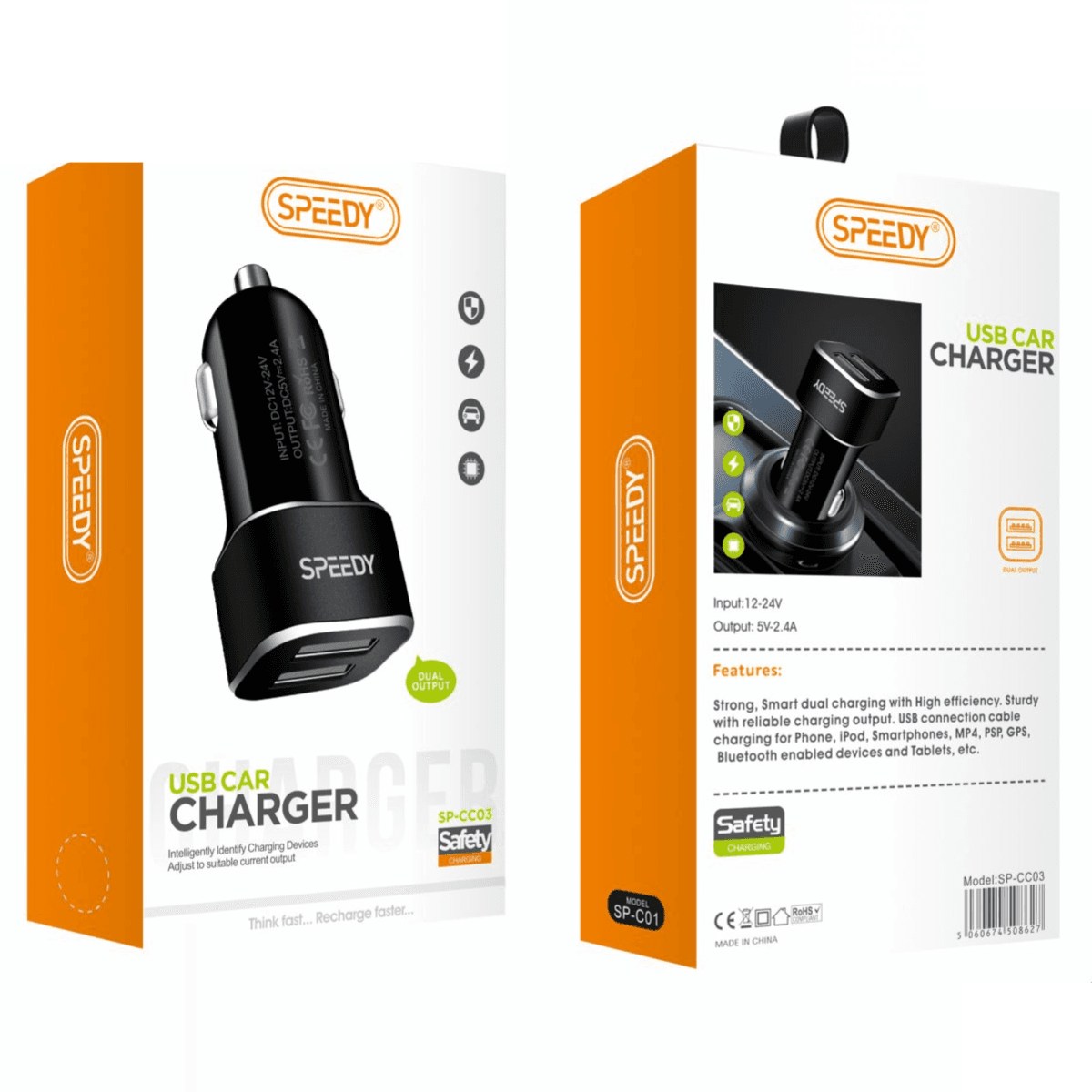 Dual USB Port Car Charger (SP-CC03) – Smart, Efficient, and Reliable Charging | SP-CC03 - Image 2
