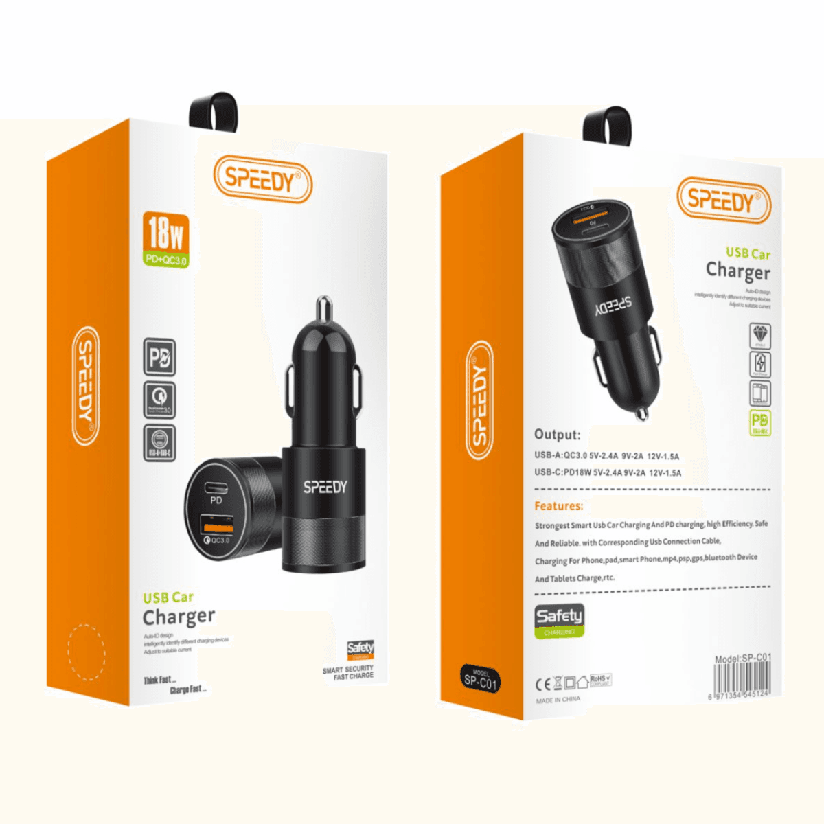 PD + QC3.0 USB Car Charger (SP-C01) – High-Efficiency, Smart, and Reliable Charging | SP-C01 - Image 2