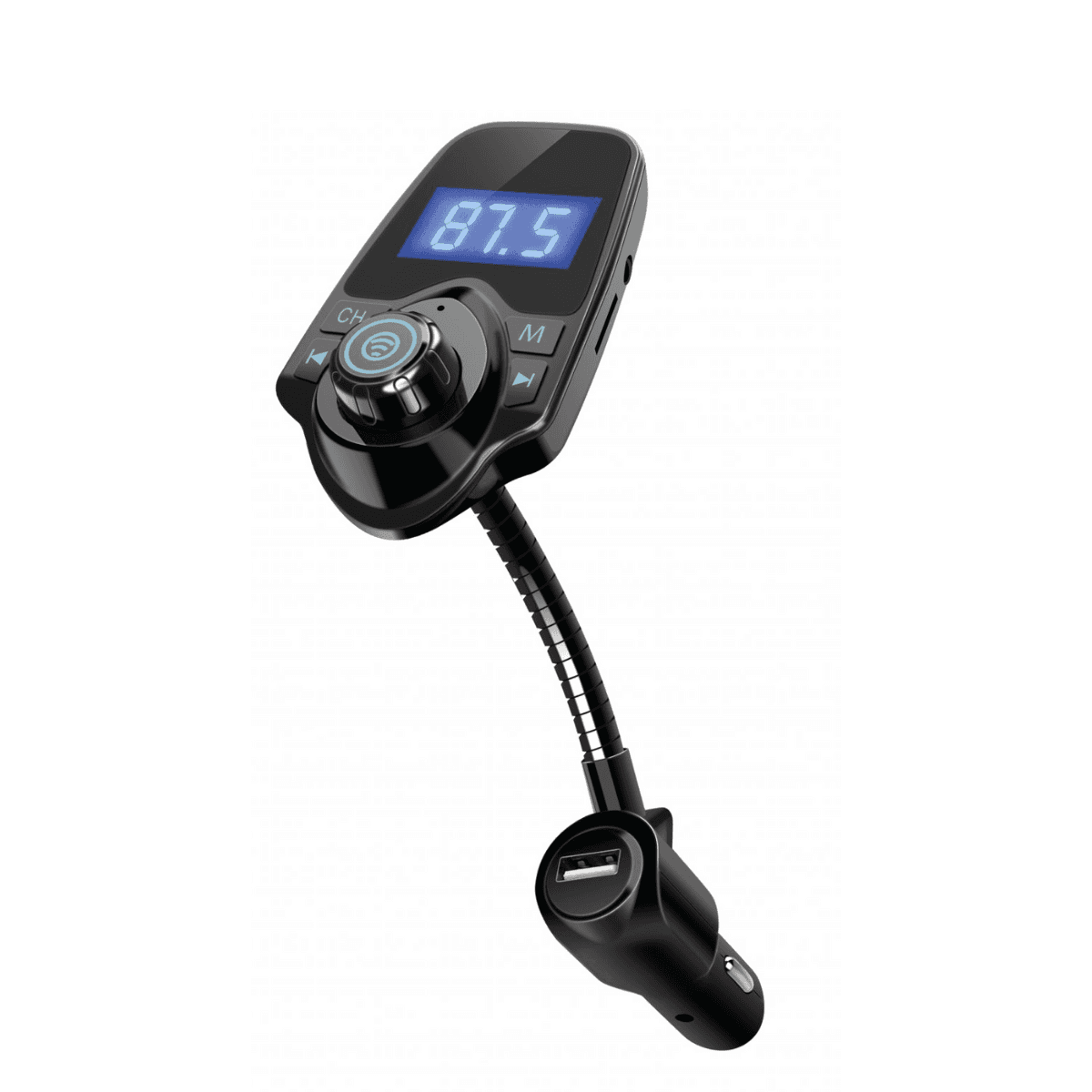 Car Charger and Bluetooth FM Player with USB/TF/Aux Port – Music, Hands-Free Calling, and Dual USB Charging | VD-005 - Image 1