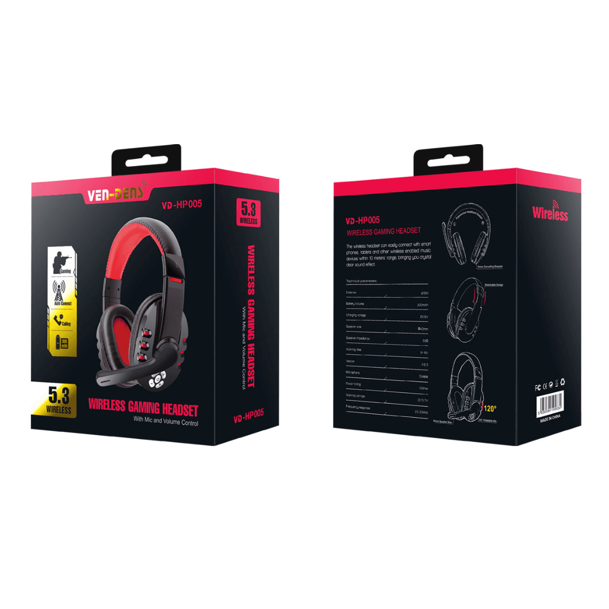 Gaming Headset Wireless – Ultimate Comfort & Immersive Sound for Gamers | VD-HP005 - Image 2