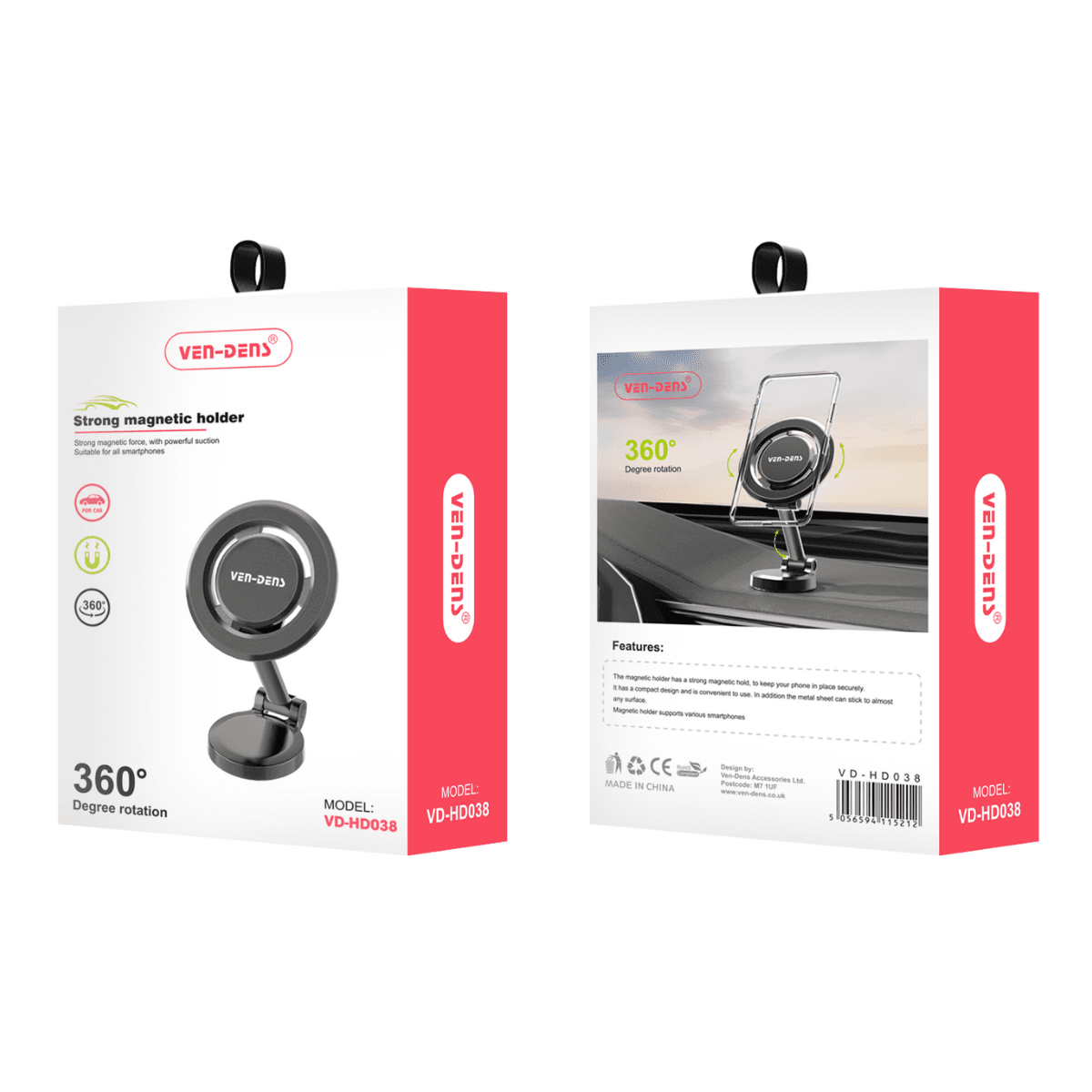 Strong Magnetic Holder – 360° Rotation for Secure & Hands-Free Use | VD-HD038 - Image 2