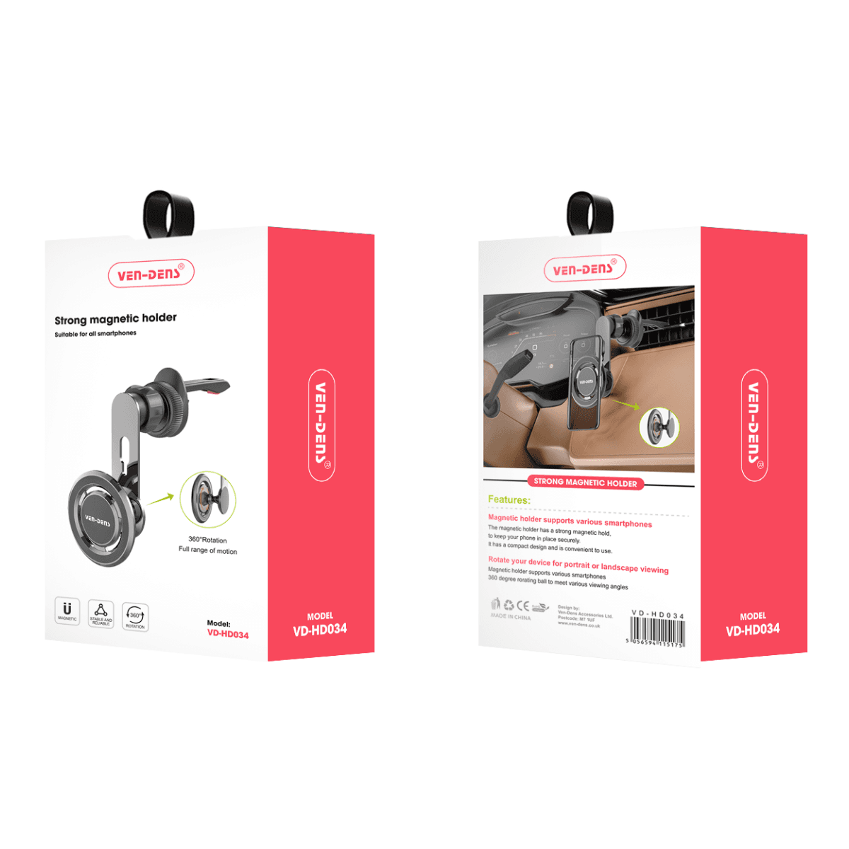Strong Magnetic Holder – 360° Rotation for Secure & Hands-Free Use | VD-HD034 - Image 2