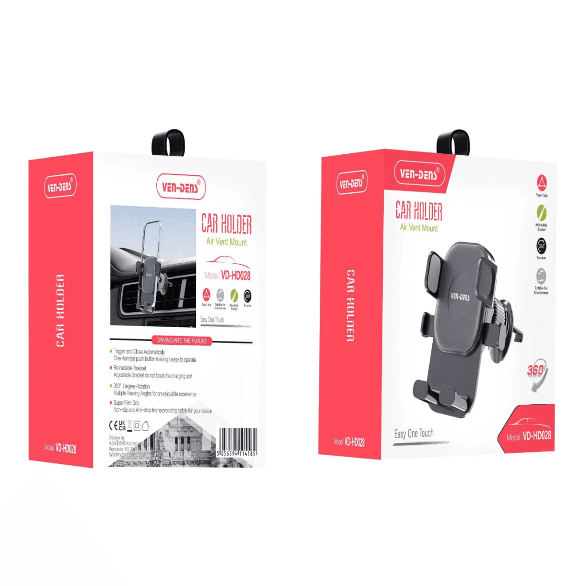 Car Holder Air Vent Mount – 360° Rotation & Easy One-Touch Operation | VD-HD028 - Image 2