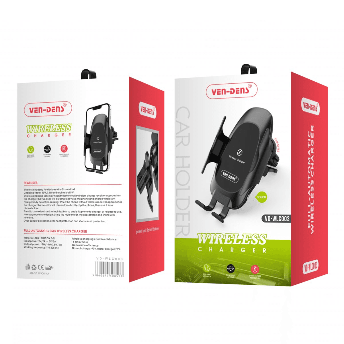 Wireless Car Charger Holder – Auto-Clamping & Fast Qi Charging | VD-WLC003 - Image 2