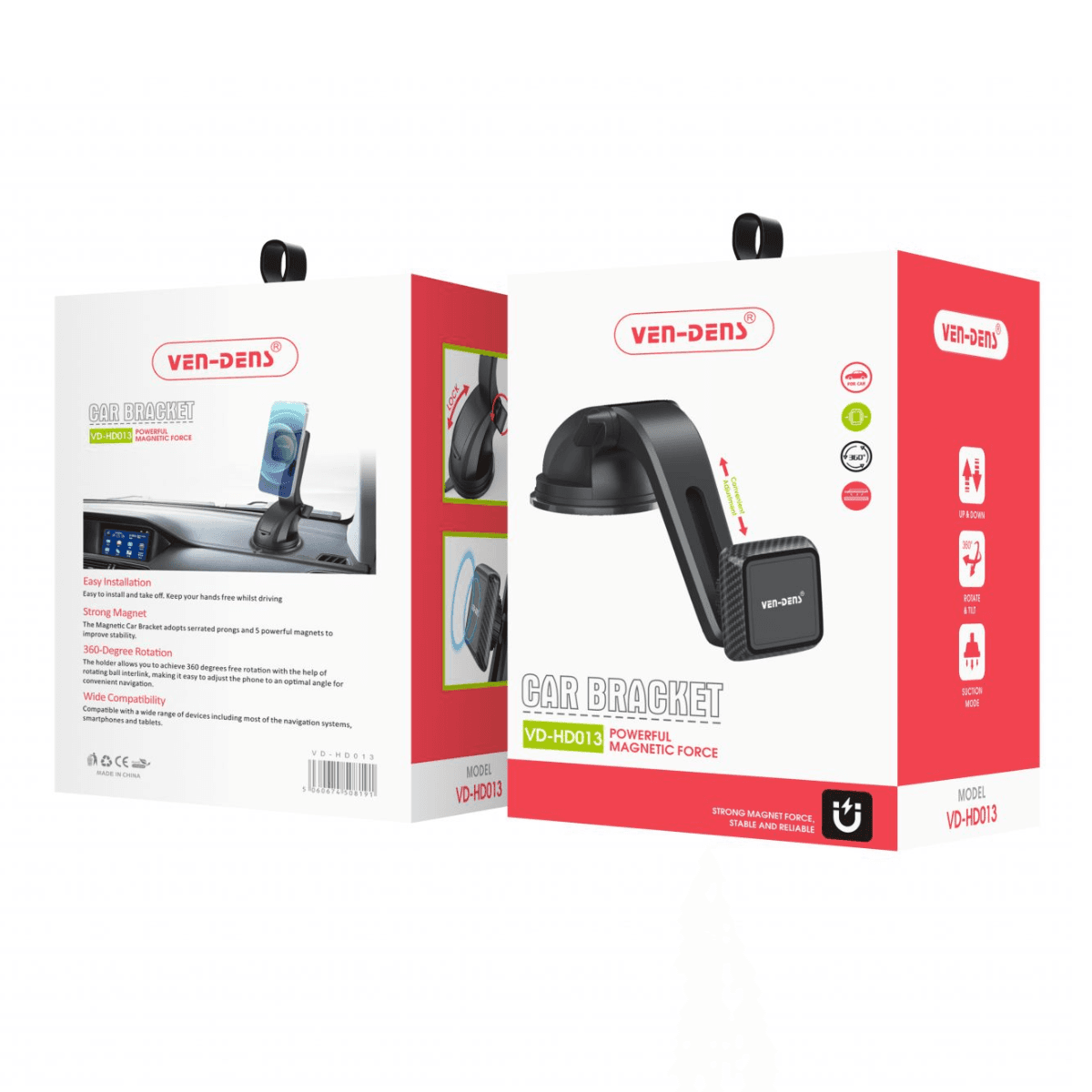 Car Bracket Phone Holder – 360° Rotation with Strong Magnetic Grip | VD-HD013 - Image 2