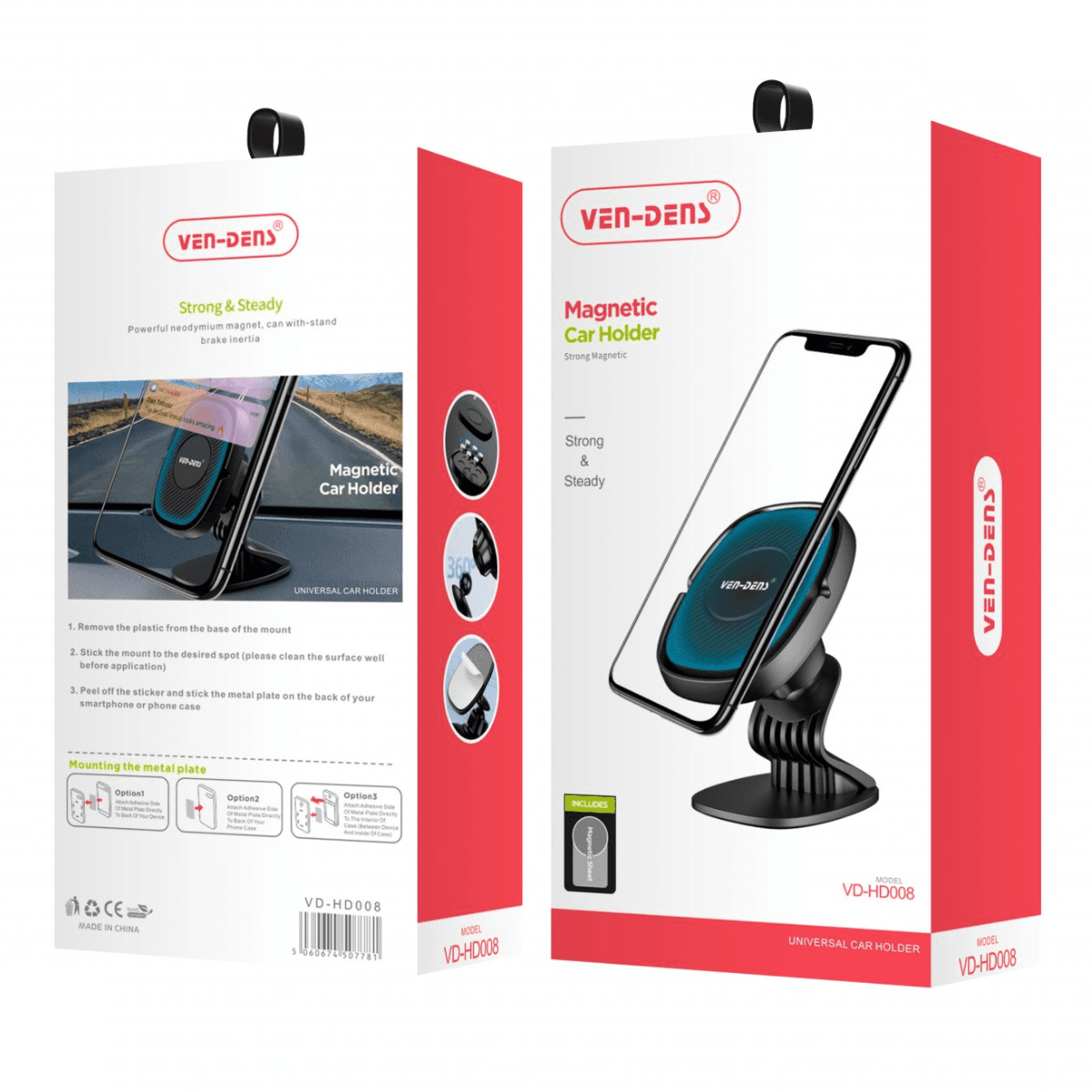 Magnetic Car Holder – Strong & Steady Mount for Secure Phone Placement | VD-HD008 - Image 2