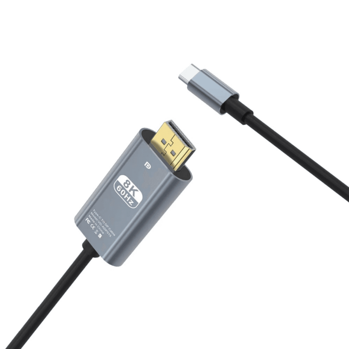 Type-C to DisplayPort (DP) Cable (2M) – Seamless 4K UHD Connectivity | VD-ADP015 - Image 1