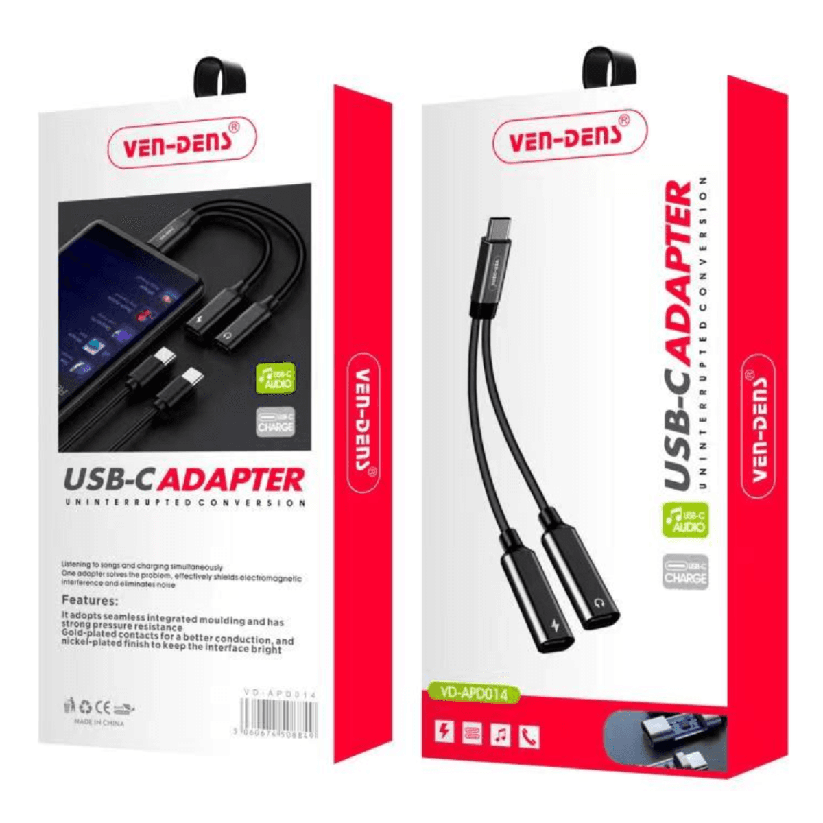 USB-C Audio Adapter and Charger – Hi-Res Sound & Fast Charging | VD-ADP014 - Image 2