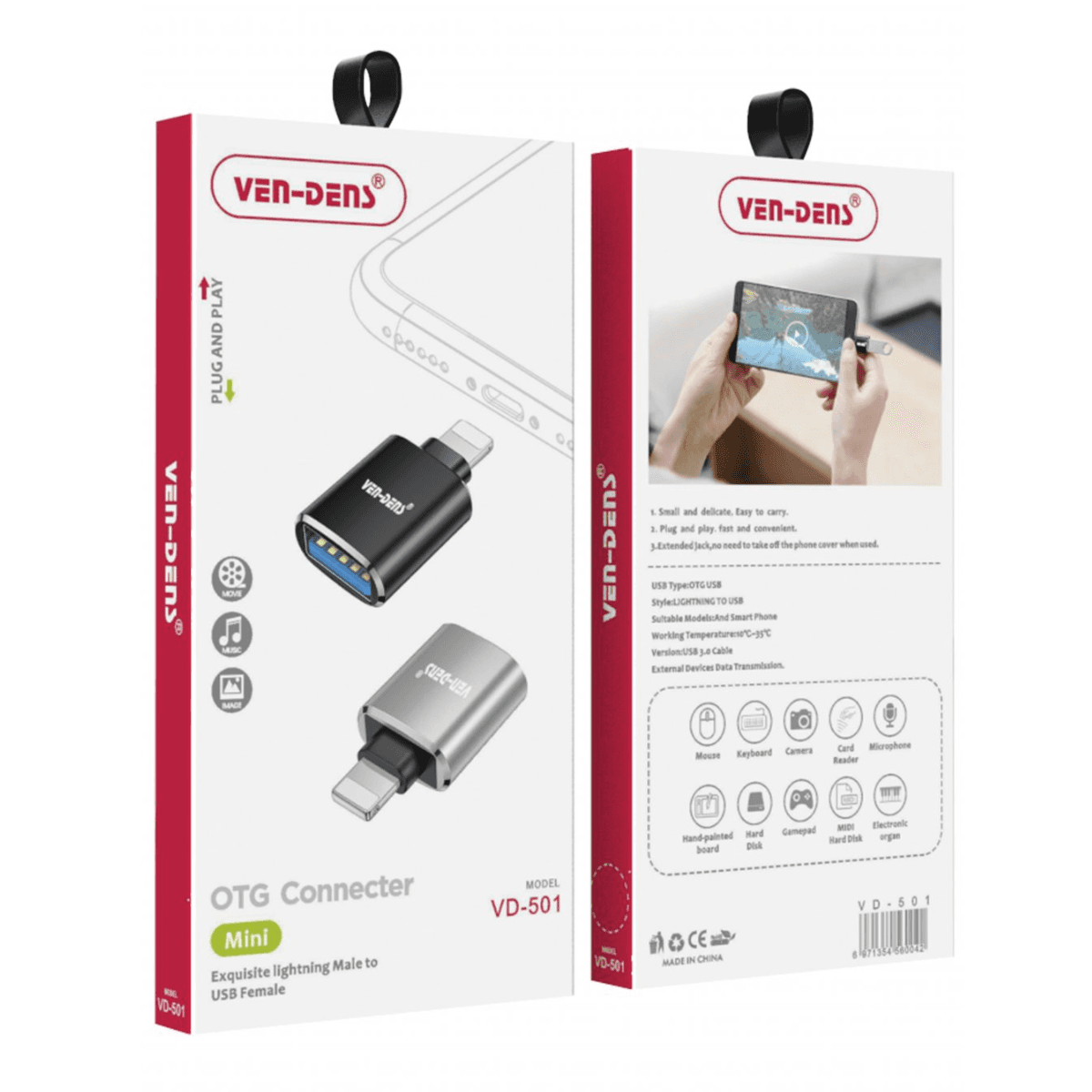 OTG Connector Lightning to USB Mini – High-Speed Data Transfer Adapter | VD-501 - Image 2