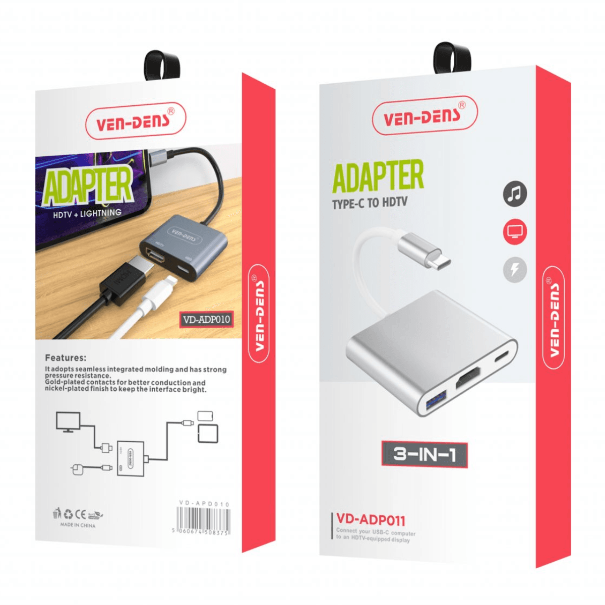 Type-C to HDTV 3-in-1 Adapter with USB Port – High-Quality Video & Data Transfer Solution | VD-ADP011 - Image 2