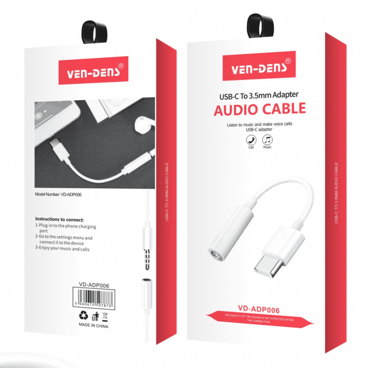 Type C to 3.5mm Connector Adapter – Listen & Talk with Ease | VD-ADP006 - Image 2