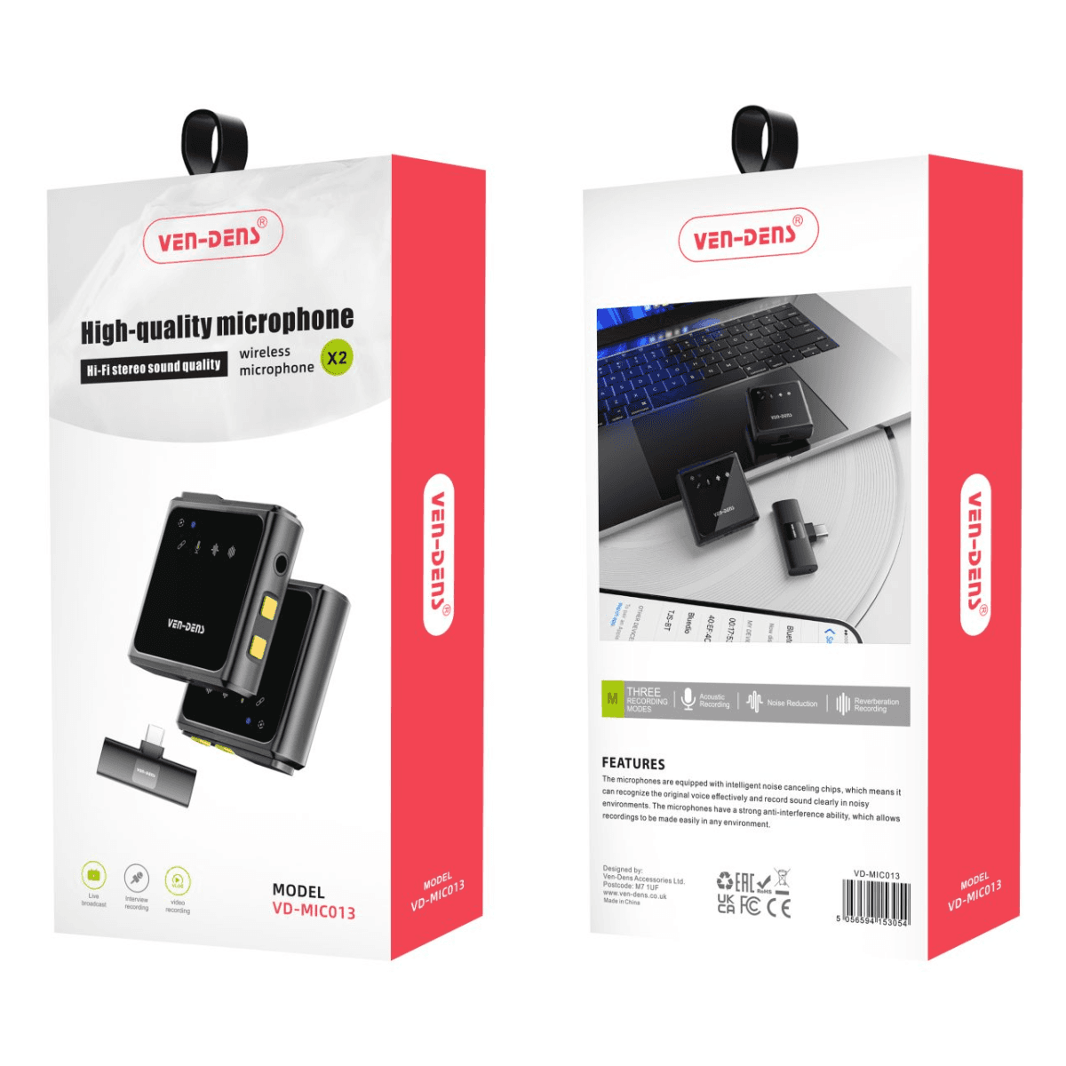 Hi-Fi Stereo Sound Quality Type-C Wireless Microphone | VD-MIC013 - Image 2