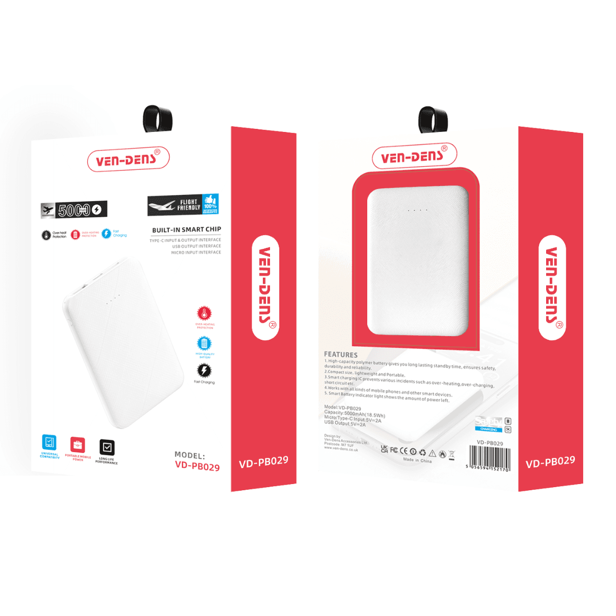Power Bank 5000mAh – Compact & Smart Charging Solution | VD-PB029 - Image 2