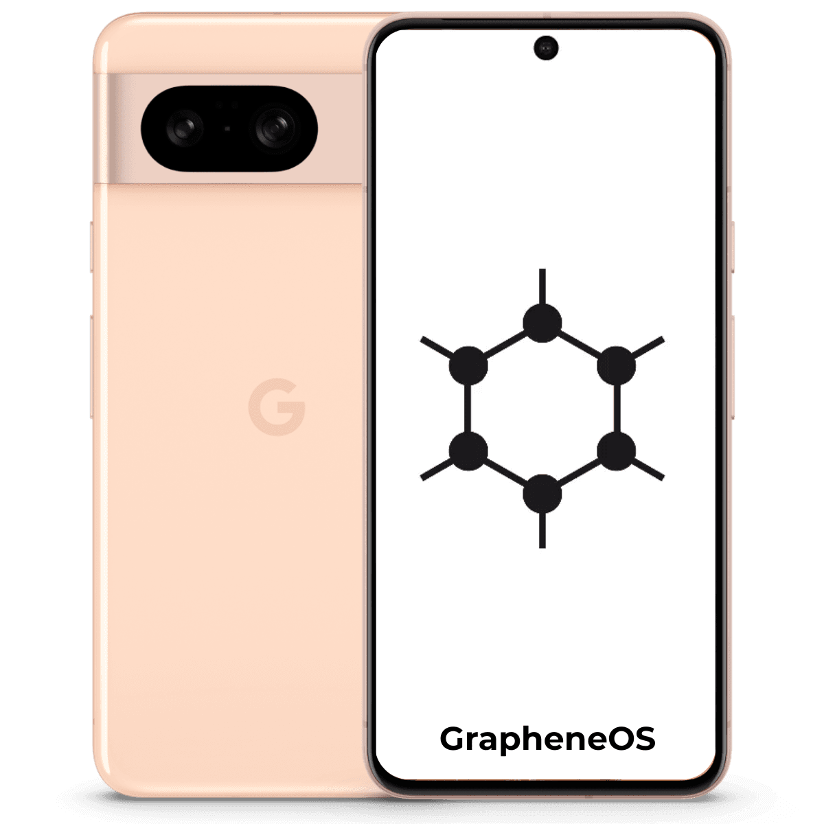 Google Pixel 8 Graphene OS - Unlocked - Good-Rose (#ffdec7)-128GB 1