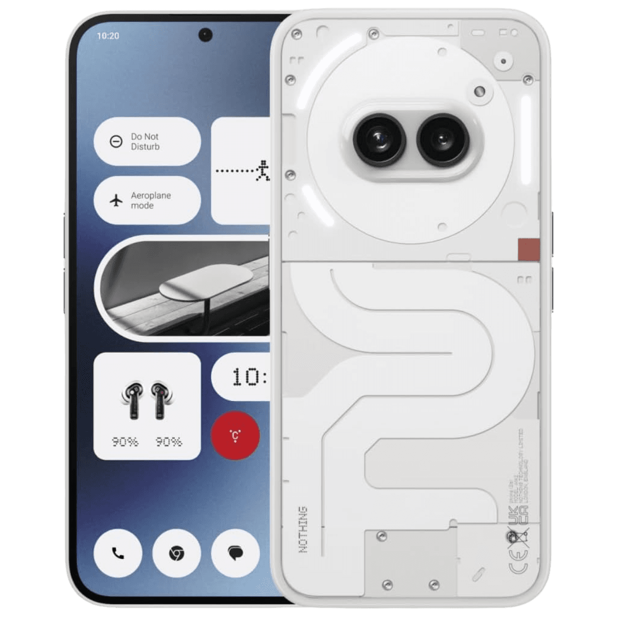 Nothing Phone 2a - Unlocked - Excellent-White (#fffbf7)-128GB 1
