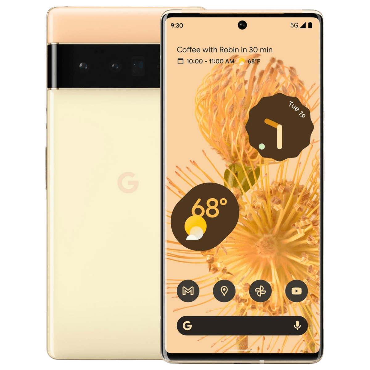 Google Pixel 6 Pro - Unlocked - Excellent-Sorta-Sunny (#fffee6)-128GB 1