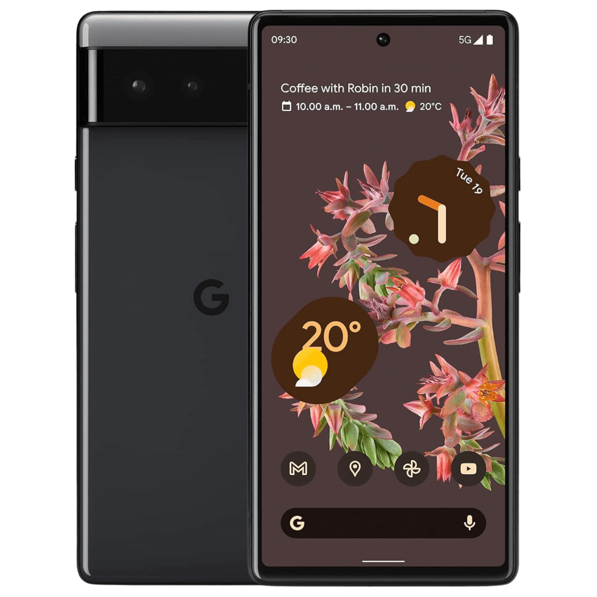 Google Pixel 6 - Unlocked - Excellent-Stormy-Black (#424447)-128GB 1