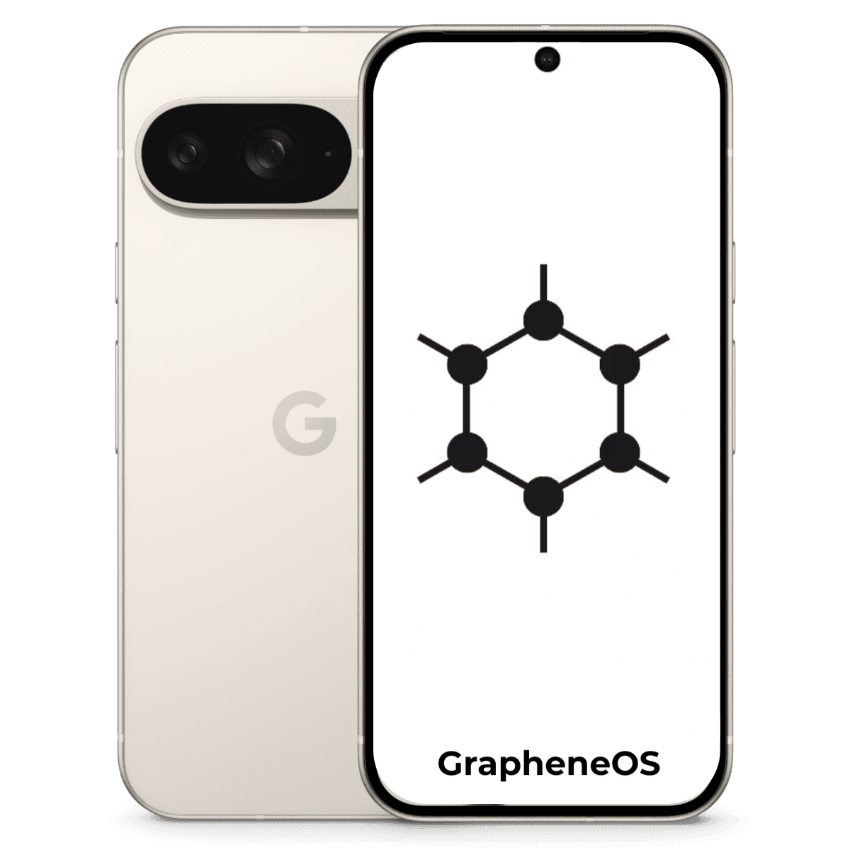 Google Pixel 9 GrapheneOS - Unlocked - Excellent-Porcelain (#e8e0d5)-128GB 1