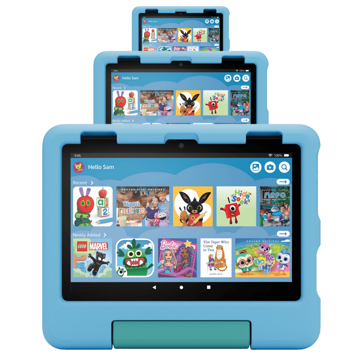 Amazon Fire HD 8 Kids (2024) - 12th Generation - Brand New-Blue-Case (#72b6d6)-32GB 5