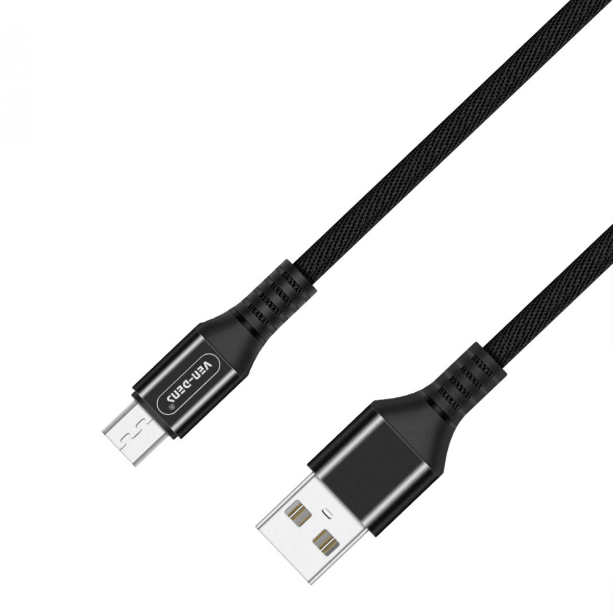 USB to Micro Charging Cable 3A Nylon Cable (Black, 1.5 Metre) – Durable & Safe | VD-0318 - Main view
