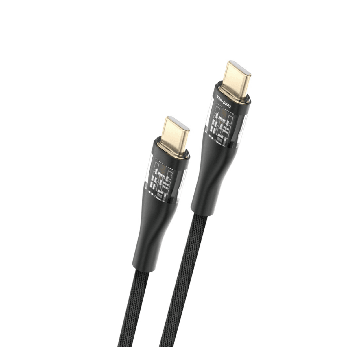 Transparent Aesthetic USB-C to USB-C Fast Charging & Data Sync Cable – Durable, Heat-Resistant, and Stylish | VD-DCG05 - Main view