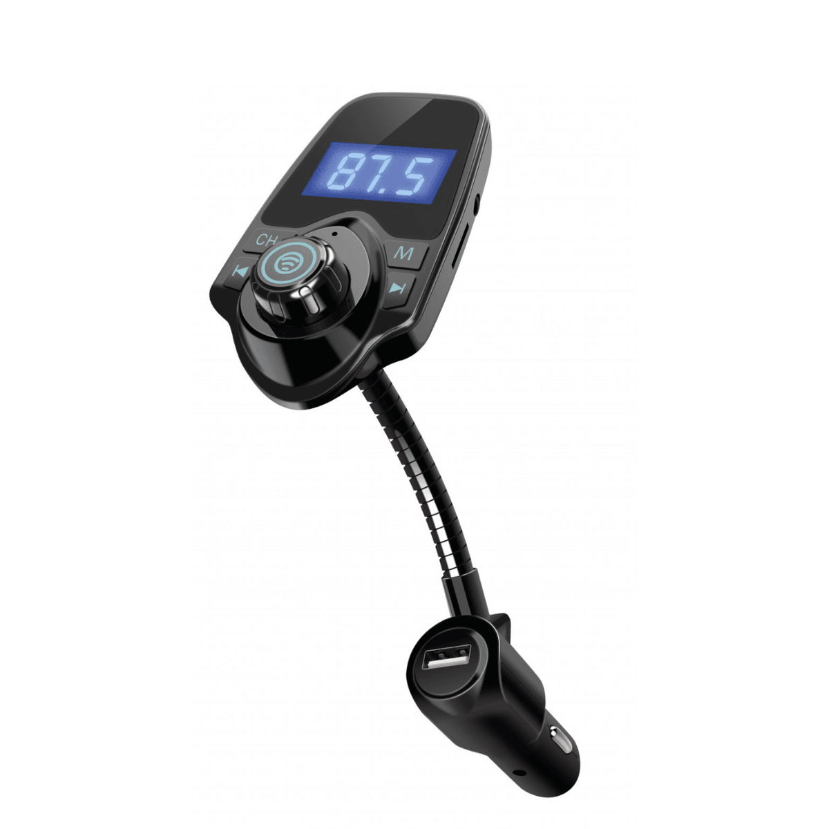 Car Charger and Bluetooth FM Player with USB/TF/Aux Port – Music, Hands-Free Calling, and Dual USB Charging | VD-005 - Main view