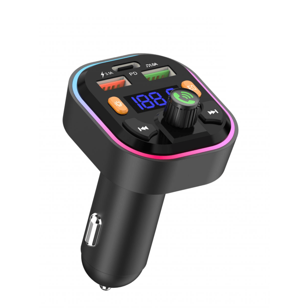 Car Charger & Bluetooth FM Player with 2 USB + PD Port – Multi-Functional, Fast, and Convenient |  VD-FM009 - Main view