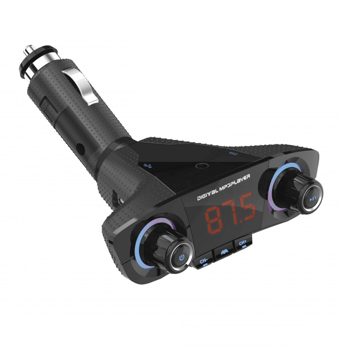 Car Charger & FM Player with USB, TF, and Aux Port – Wireless, Versatile, and Convenient | VD-FM007 - Main view