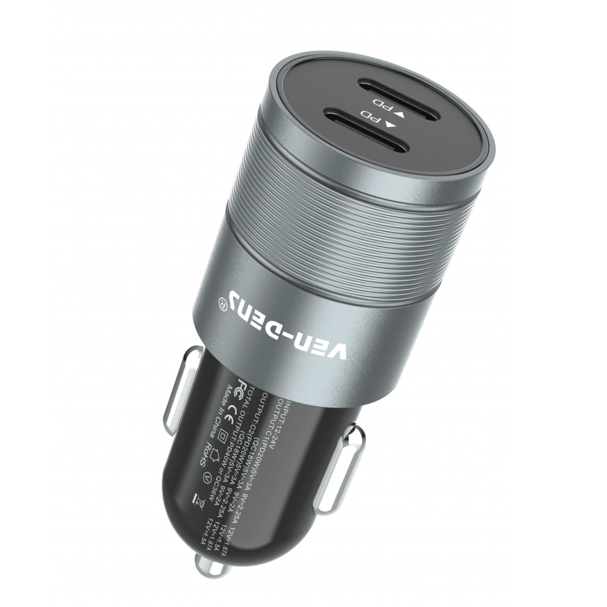 Car Charger PD + QC 3.0 – High-Efficiency, Dual Fast Charging Solution | VD-CC005 - Main view