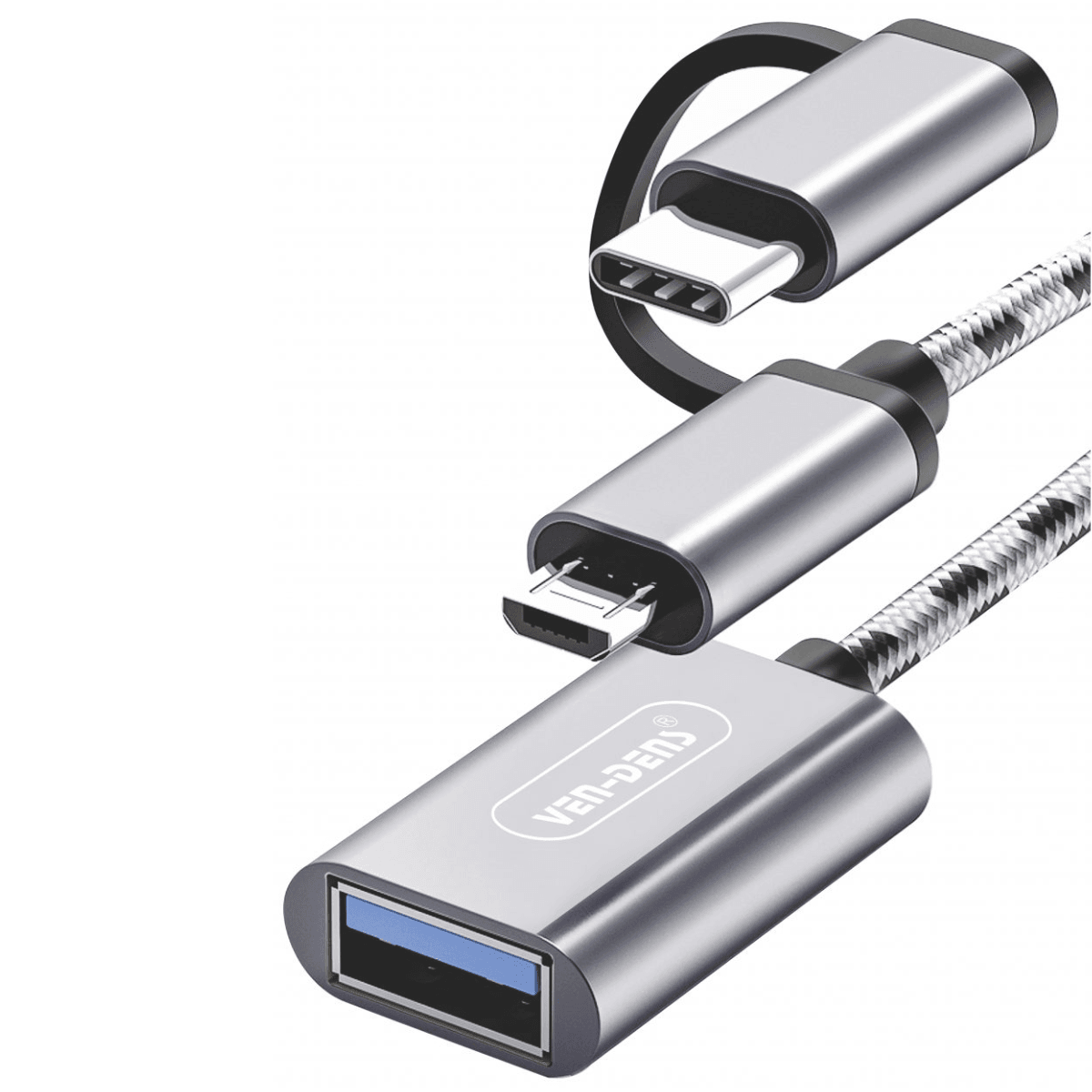 2-in-1 USB-C + Micro to USB OTG Adapter – Fast & Convenient Connectivity | VD-502 - Main view