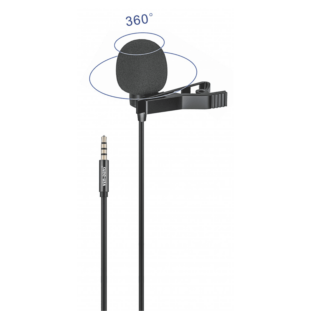 Lavalier Microphone to 3.5mm Aux – High-Quality Clip-On Mic for Clear Audio Recording | VD-LM201 - Main view