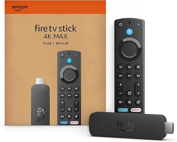 Amazon Fire TV Stick 4K Max - 2nd Generation - Brand New-Black (#000000)-16GB