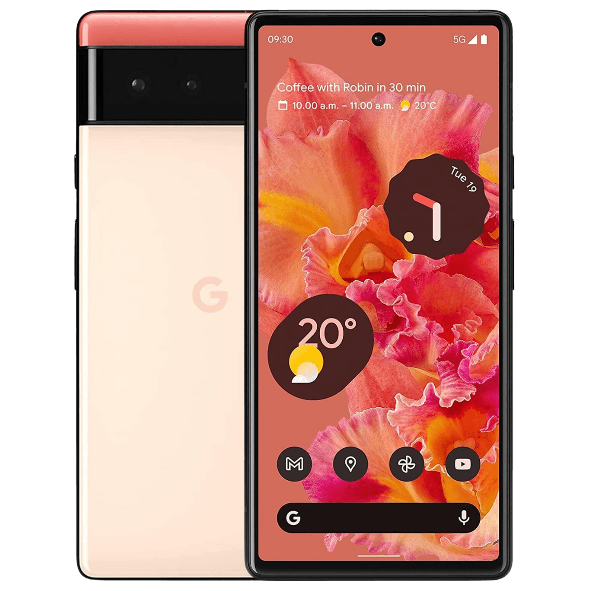 Google Pixel 6 - Unlocked - Excellent-Kinda-Coral (#fff2e6)-128GB