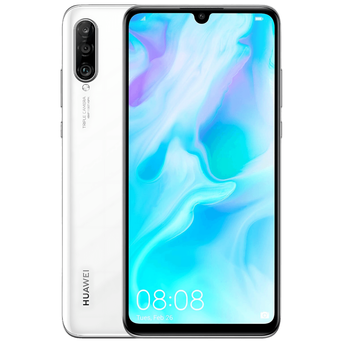 Huawei P30 Lite - Unlocked - Brand New-Pearl-White (#fcfcfc)-128GB