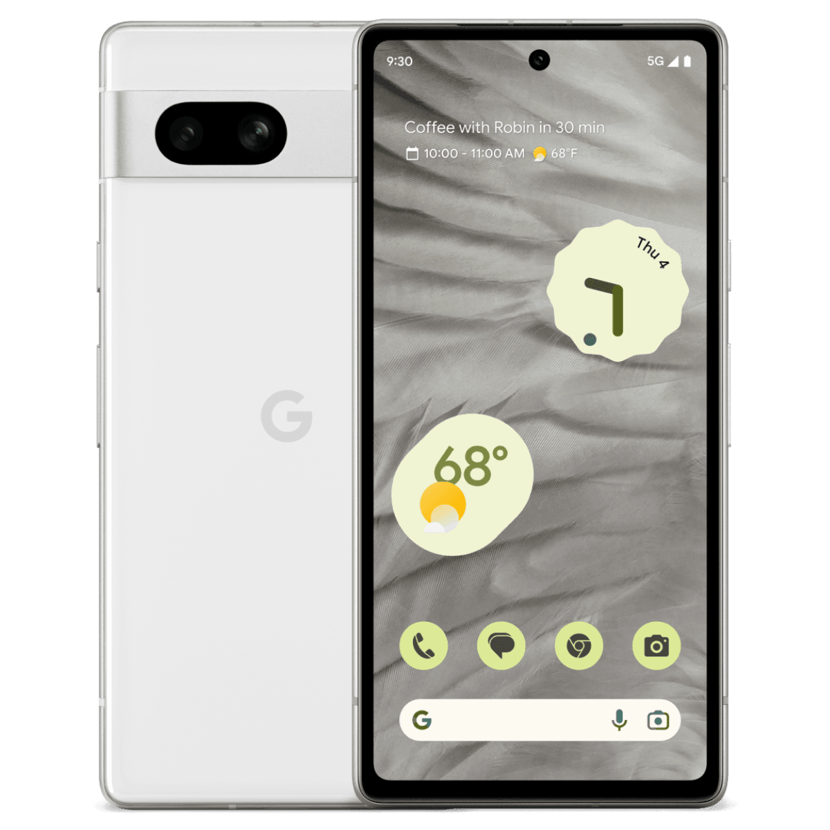 Google Pixel 7a - Unlocked - Excellent-Snow (#f7f7f7)-128GB