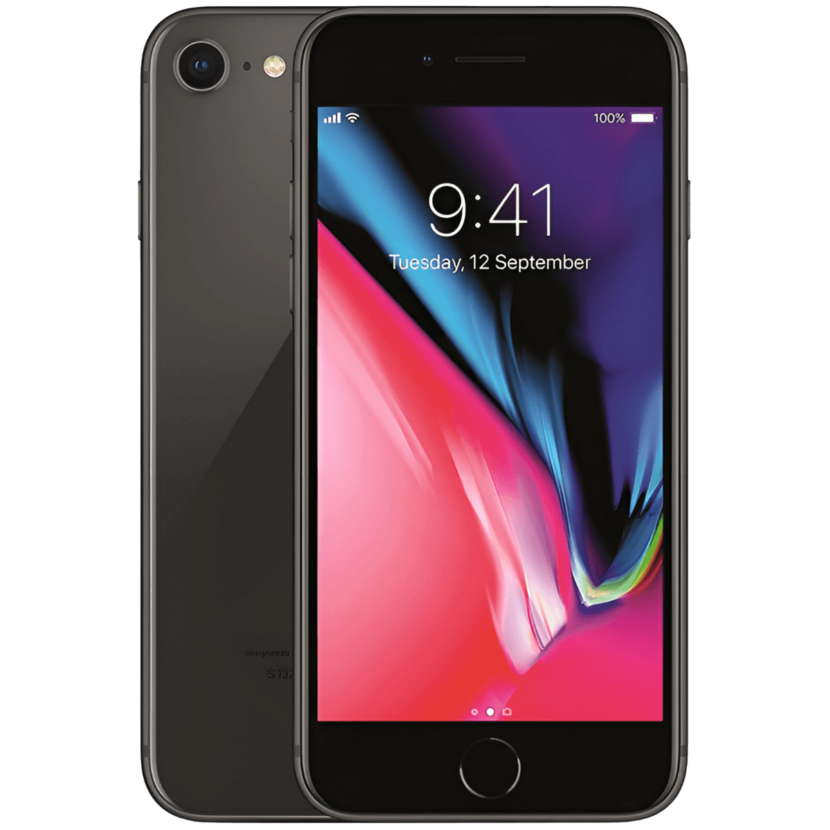 Apple iPhone 8 - Unlocked - Excellent-Black (#000000)-64GB