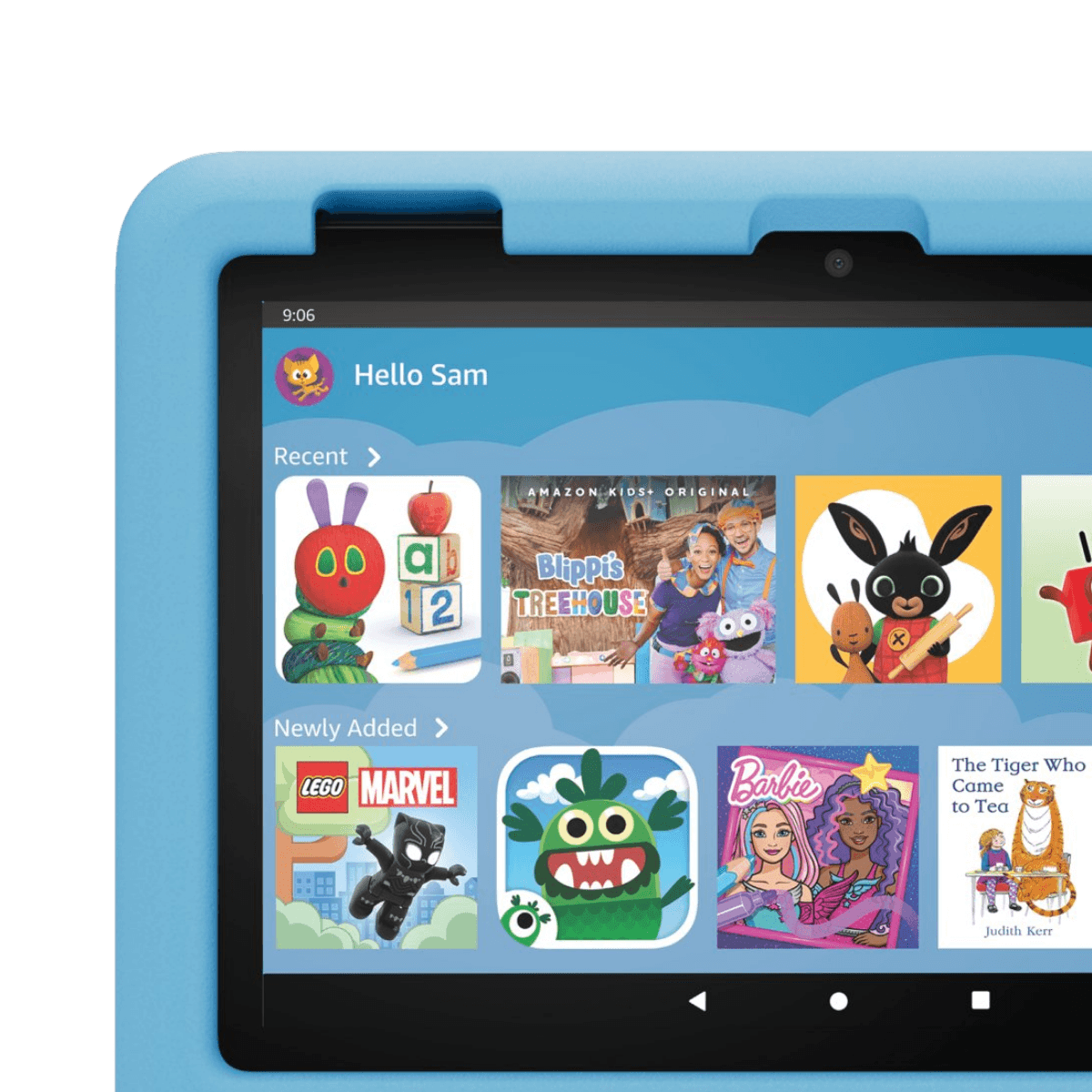 Amazon Fire HD 8 Kids (2024) - 12th Generation - Brand New-Blue-Case (#72b6d6)-32GB