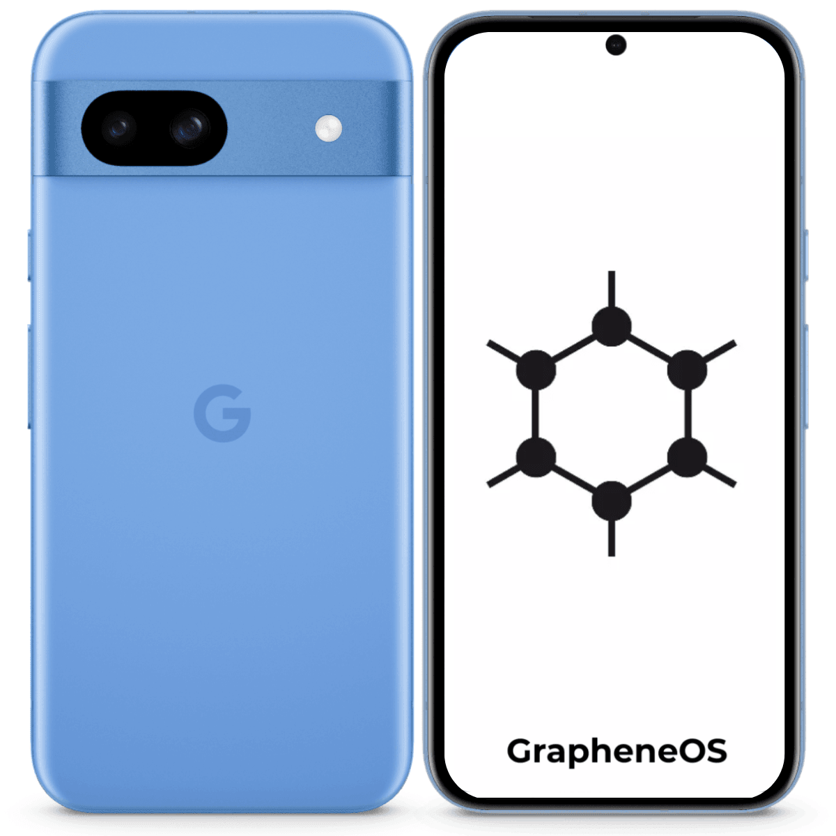 Google Pixel 8a GrapheneOS - Unlocked - Excellent-Bay (#8abfed)-128GB