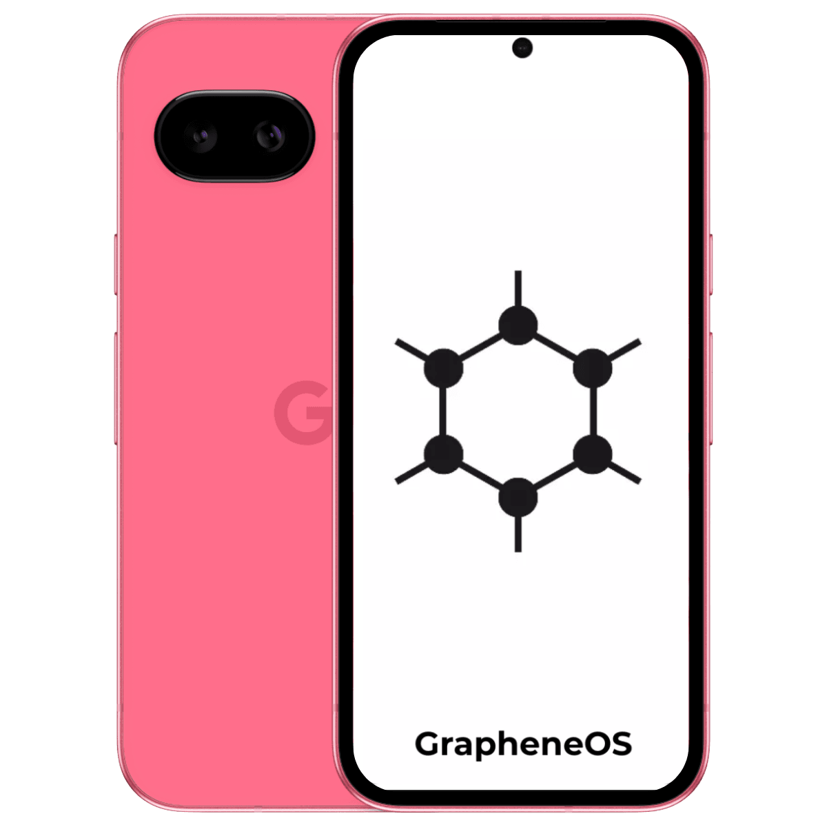 Google Pixel 9a GrapheneOS - Unlocked - Excellent-Peony (#e094a2)-128GB