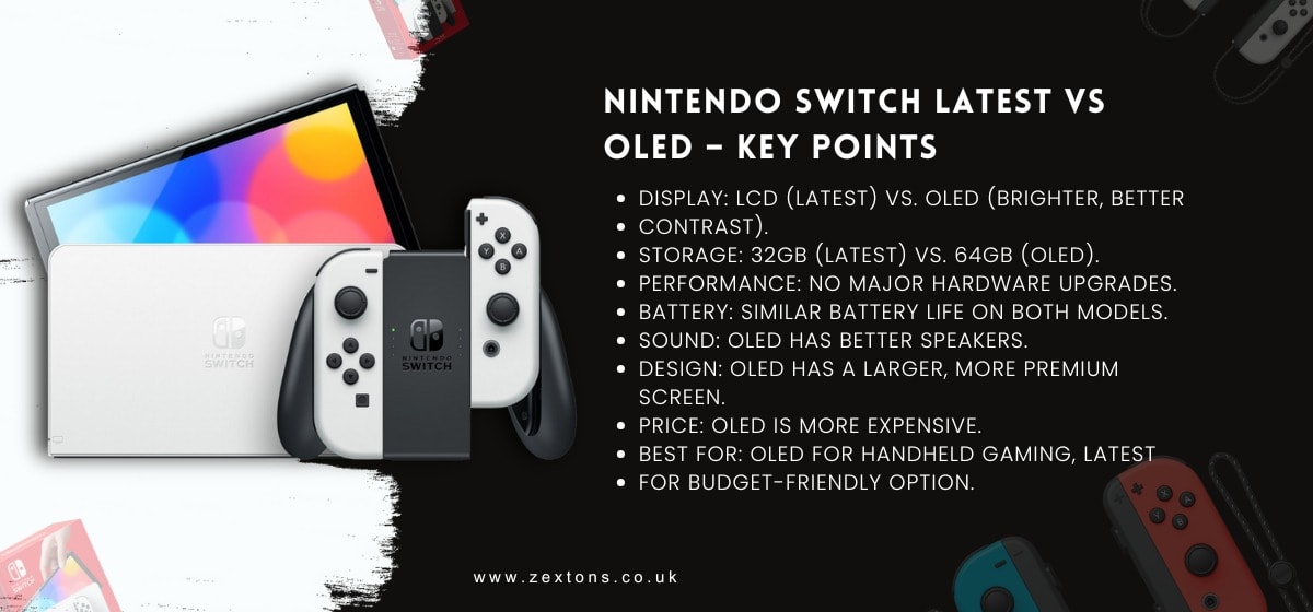 Nintendo switch latest vs Nintendo switch oled